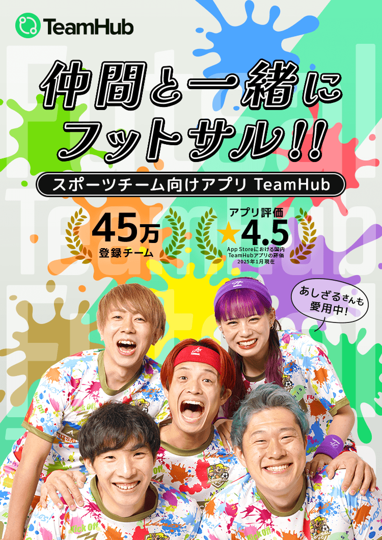 仲間と一緒にフットサル